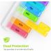 AUVON XL Weekly Pill Organizer - 2 Times a Day Easy Fill AM PM Pill Box 7 Day Portable Travel Case for Vitamins & Supplements - Rainbow Colors - Buy Online on GoSupps.com
