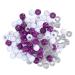 100 pieces of transparent hair pearls plastic hair clips beard pearls jewelry manufacturing set DIY hair braids bracelet ornaments for women men girls (white purple transparent) white purple transparent