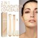 sjfscqr 2 in 1 Anti-Wrinkle Foundation Smoothes and blurs fine lines wrinkles blemishes and redness Long-lasting waterproof concealer Smoothes - Buy Online on GoSupps.com