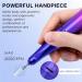 Atopskins Electric Nail Drill Kit 6 in 1 40000RPM Cordless Manicure Set for Acrylic Gel 4000mAh Rechargeable Efile Nail Grinder Speed Adjustable Fingernail Drill Professional Nail Tool LCD Purple Blue - Buy Online on GoSupps.com