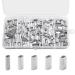 JSHANMEI Single Barrel Crimp Sleeves Aluminum Crimp Sleeves Connector Kit Fishing Line Tube Leader Sleeves for Leader Rigging 420PCS (Oval)