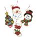 Bucilla Glitz Santa Ornament Kit - Christmas Felt Applique - 3.5 x 5 - DIY Holiday Craft - Buy Online on GoSupps.com