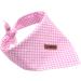 Lionet Paws Large Pink Grid Dog Bandana - Washable Cotton Scarf for Small Medium Large Dogs - Buy Online on GoSupps.com