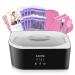 Paraffin Wax Machine for Hand and Feet - Karite Paraffin Wax Bath 4000ml Paraffin Wax Warmer Moisturizing Kit Auto-time and Keep Warm Paraffin Hand Wax Machine for Arthritis Black and white
