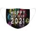 100PCS 2021 Happy New Year Disposable Face_Mask for Adult 2021 Happy New Years Face Bandanas 3-Layer Non-Woven with Elastic Earloops - Buy Online on GoSupps.com
