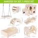 Byzesty Wooden Hamster House - 7 Piece DIY Toy & Accessories for Guinea Pigs Dwarf Hamsters Chinchillas | Fun Roller Bridge Rocker & Swing - Buy Online on GoSupps.com