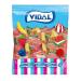 Vidal Vidal Assorted Treats Pica Fingers Rubber Candy with Raspberry Flavour and Pica Trim Pink Yellow Orange and Green Colours 1kg Bag