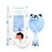 AJM Kids U-Shaped Silicone Toothhbrush  Manual Training Toothbrush with 2 Removable Heads and Dust Cover  360 Oral Teeth Cleaning Design for Kids (Age 2-12) (Tiger Blue)