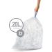 simplehuman Code D Custom Fit Drawstring Trash Bags - 60 Count, 20L/5.3 Gallon, Clear - Pack of 1 - Buy Online on GoSupps.com
