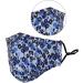 Washable Reusable 3 Layers Cotton Cloth Mask - Blue & White Leopard Print | One Size Fits Most - International Shipping Available - Buy Online on GoSupps.com