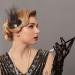 GORTIN 1920s Flapper Feather Hair Clip - Great Gatsby Headband Black Peacock Feather Headpiece - Rhinestone Art Deco Headwear for Women & Girls - Buy Online on GoSupps.com