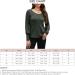 Shanrya Round Neck Blouse Breathable Comfortable and Stylish Womens Long Sleeve T-Shirt Casual for Daily Wear Small Green - Buy Online on GoSupps.com