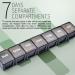 Argojolo Weekly Pill Organizer - 7 Day BPA-Free Medication Planner (2 Pack Black/White) - Travel-Friendly Pill Box for Tablets, Supplements, Vitamins - Buy Online on GoSupps.com