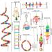 BrilliantDay 10-Pack Parrot Toys - Wooden Platforms Swings & Seats for Lovebirds Nymphensittich and Aras - Perfect for Bird Enrichment - Buy Online on GoSupps.com