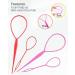 Topsy Tail Hair Tool Set with 12 Pcs Hair Accessories & 100 Pcs Elastics | Colorful Hair Accessories for Women & Girls by MoHern - Buy Online on GoSupps.com