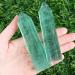 Xiannvxi 4 "crystals tower green fluorite large gemstones stab crystal stones towers hexagonal dot rods natural meditation energy stone 9-10cm 1pc green fluorite 4 inches