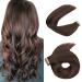 Hotlulana tape extensions real hair balayage chocolate brown with dark red brown (#4/4/33) Tape in extensions real hair 24 -inch/60cm 40ps 100g Skin WEFT 100% natural Invisible extensions real hair.#4/4/33 chocolate brown with dark red brown 60cm-24-inch 