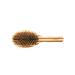 Bass Brushes Extra Large Oval Hair Brush Cushion Wood Bristles with Stripped Bamboo Handle 1 Hair Brush