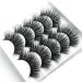 Mink Lashes Faux Wispy Natural Volume Lashes Pack 5D Fluffy False Eyelashes Reusable False Lashes Faux Mink Lashes Full Handmade 5 Pairs False Lashes