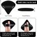 Ondaring 6Pcs Makeup Powder Puff Triangle Velvet Powder Puff with Ribbon Band for Contouring Under Eyes Corners for Loose Powder Body Powder Makeup Tool 6pcs Black - Buy Online on GoSupps.com
