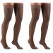 Truform Compression 30-40 mmHg Sheer Thigh High Stockings Taupe Medium 2 Count Medium (Pack of 2) Taupe