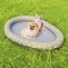 Pet Float Raft Puppies Swimming Floating Raft Pet Dog Cat Pool Float Inflatable Bed Beach Toy for Dogs Ring Raft Float for Pet Gray - Buy Online on GoSupps.com