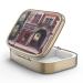 Pill can box with mirror retro 2 compartment Small Pillendose bronze rectangular pill box or vitamins fish oil nutritional supplements pills contain 1 piece F-14 vintage france