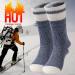 Three Street Winter Warm Thermal Socks - Unisex Fur Lined Insulated Heated Socks | Light Navy White | Size B Medium - Buy Online on GoSupps.com