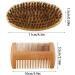 Men's Boar Bristle Beard Brush & Wooden Comb Set for Daily Grooming | Includes Storage Bag - Buy Online on GoSupps.com