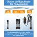 Adjustable 50-200W Submersible Aquarium Heater with LED Display - Ideal for 10-40 Gallon Tanks - Buy Online on GoSupps.com