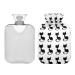 Hot Water Bottle 2L with Cover Black Cat Hot Water Bag for Pain Relief Hand Feet Warmer Winter