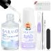SAVILAND Nail Glue Remover Nail Glue DUO: Cuticle Oil Pen Nail Glue Remover for Press On Nails Nail Glue 5s Dry Super Strong Castor Oil VE Fast & Gentle Nail Glue Remover for Acrylics Gel X Nails