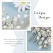 Bridal Crystal Hair Comb with Pearls | Wedding Hair Accessories for Women and Girls - Silver - Buy Online on GoSupps.com