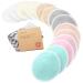 Organic Bamboo Nursing Breast Pads - 14 Washable Pads + Wash Bag - Breastfeeding Nipple Pads for Maternity - Reusable Breast Pads for Breastfeeding (Pastel Touch, Large 4.8") Pastel Touch Large 4.8"