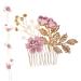 FRCOLOR 1 Set Golden Leaf Hair Comb Hair Ornaments Handmade Bridal Headdress Flower Insert Comb Hair Accessories Set Hair Accessories for Hair Accessories for Women Flower Hair Combs