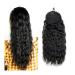 Hair Chignon Long Wavy Ponytail Extensions Brazilian Real Hair with Drawstring Hair Comb Curly Hair Bun Natural Wavy Black Hair Bun Messy Bun Hair Piece (Color : Drawstring Size : 22inch 150g)