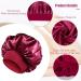 Paefiu 4-Piece Silk Sleeping Hood Set for Women & Girls Breathable Hair Bonnets in Black Red Cyan & Coffee - Buy Online on GoSupps.com