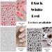 Decor Botanical Adhesive Decal Simple Plant 3D Flowers Leaf Black White Nail Stickers(black) - Buy Online on GoSupps.com