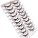 Losha Lashes Manga False Eyelashes - Natural Look Wispy Faux Mink Lashes with Clear Band | 10 Pairs Individual Cluster Lashes for a Demon Manga Look - Buy Online on GoSupps.com