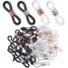 Aylifu Eyeglass Chain Ends  40 Pieces Adjustable Rubber Spectacle End Eyeglasses Strap Holder Loop Chain End Rubber  20 x 5 mm - Assorted Color Style3