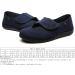 ZHENSI Men's Diabetic Slippers - Extra Wide Adjustable Swollen Feet Shoes with Memory Foam - Non-Slip Elderly Footwear - Blue, Size 7 - Buy Online on GoSupps.com