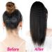 Ponytail Extension Kinky Straight Ponytail Long Yaki Straight Wrap Around Ponytail Extension for Black Women Brazilian Human Hair Ponytail Clip in Ponytail Hair Piece Ponytail Hairpiece for Women (C 22inches 100g Kinky Straight - Buy Online on GoSupps.com