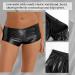 YONGHS Women's Shiny Metallic Low Waist Booty Shorts - Black (Medium) | Rave Party Dancewear Bottom Clubwear - Buy Online on GoSupps.com