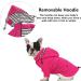 Minezi XL Pink Waterproof Dog Coat with Zipper & Reflective Buttons | Adjustable Shoulder Strap & Removable Hood - Perfect for Clean and Stylish Pets - Buy Online on GoSupps.com