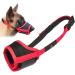 Muzzle for dogs muzzle with Velcro fastener bite bite safe barking and chewing with adjustable loop breathable mesh - red s s red