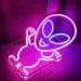 Alien Pink Neon Light | LED Astronaut Wall Art & Party Decoration | Gaming Setup & Christmas Night Light - Buy Online on GoSupps.com