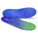 Correct-Position Arch Support Insoles for Plantar Fasciitis & Flat Feet Pain Relief with Shock Absorbing Comfort Blue Mens 12 - 13 | Womens 14 - 15