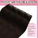 Youngsee Clip-In Extensions | Real Hair Brown 40 cm | Smooth Remy Hair Extensions (120g) - Dark Brown 7PCs - Buy Online on GoSupps.com