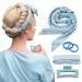 PandyCare Heatless Hair Curler Headband Overnight Heatless Curls Headband Curlers Curling Set No Heat Hair Curlers to Sleep in - Made of 100% Combed Cotton For Medium & Long Hair - Blue