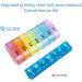 Weekly Pill Organizer - AM PM 2x Daily - Detachable 7 Compartment Box - BPA Free - Easy Open Vitamin & Supplement Organizer - Buy Online on GoSupps.com
